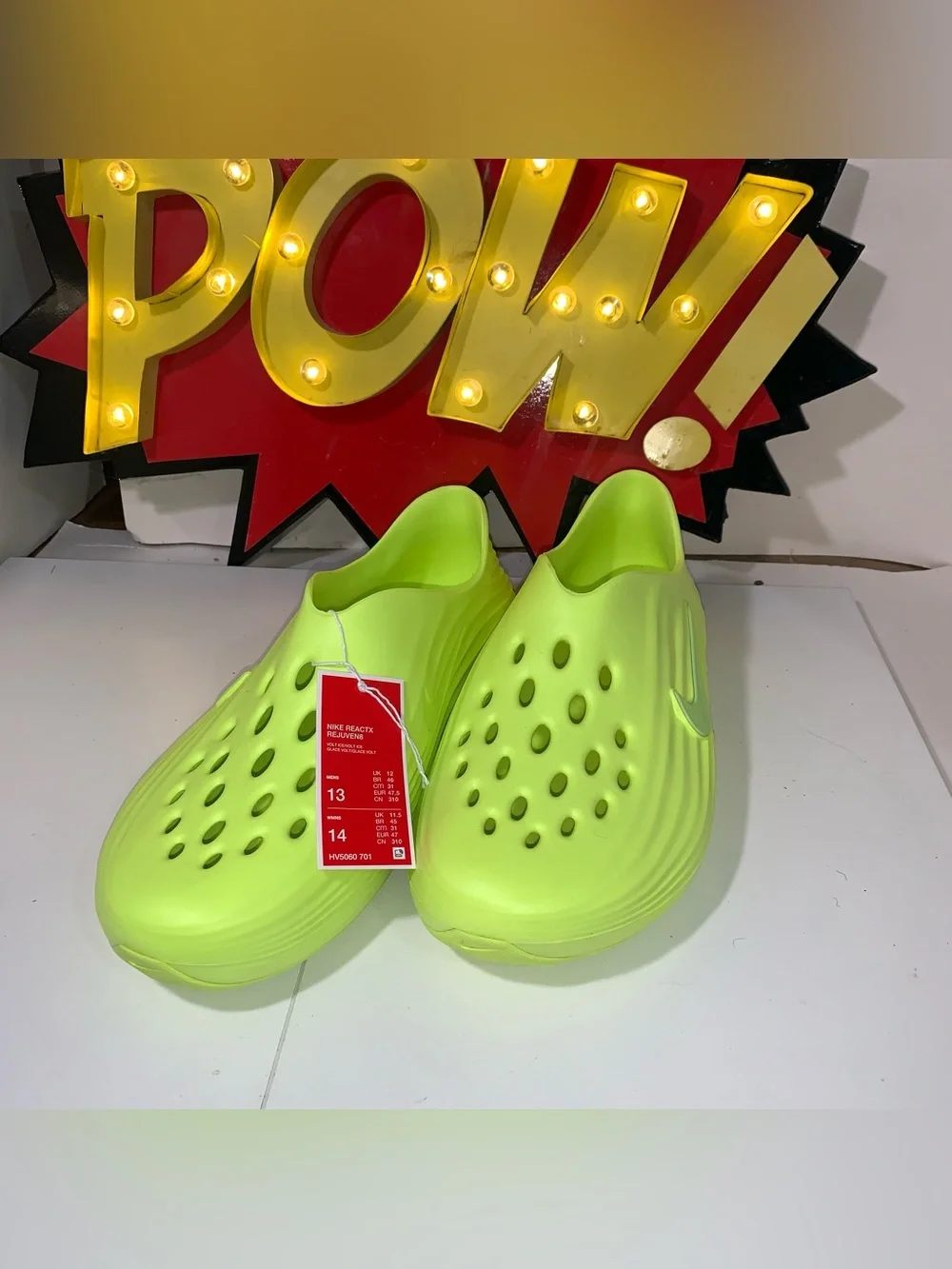 Nike ReactX Rejuven8 Men's Size 13: neon yellow-green (Volt Ice); New w/Box